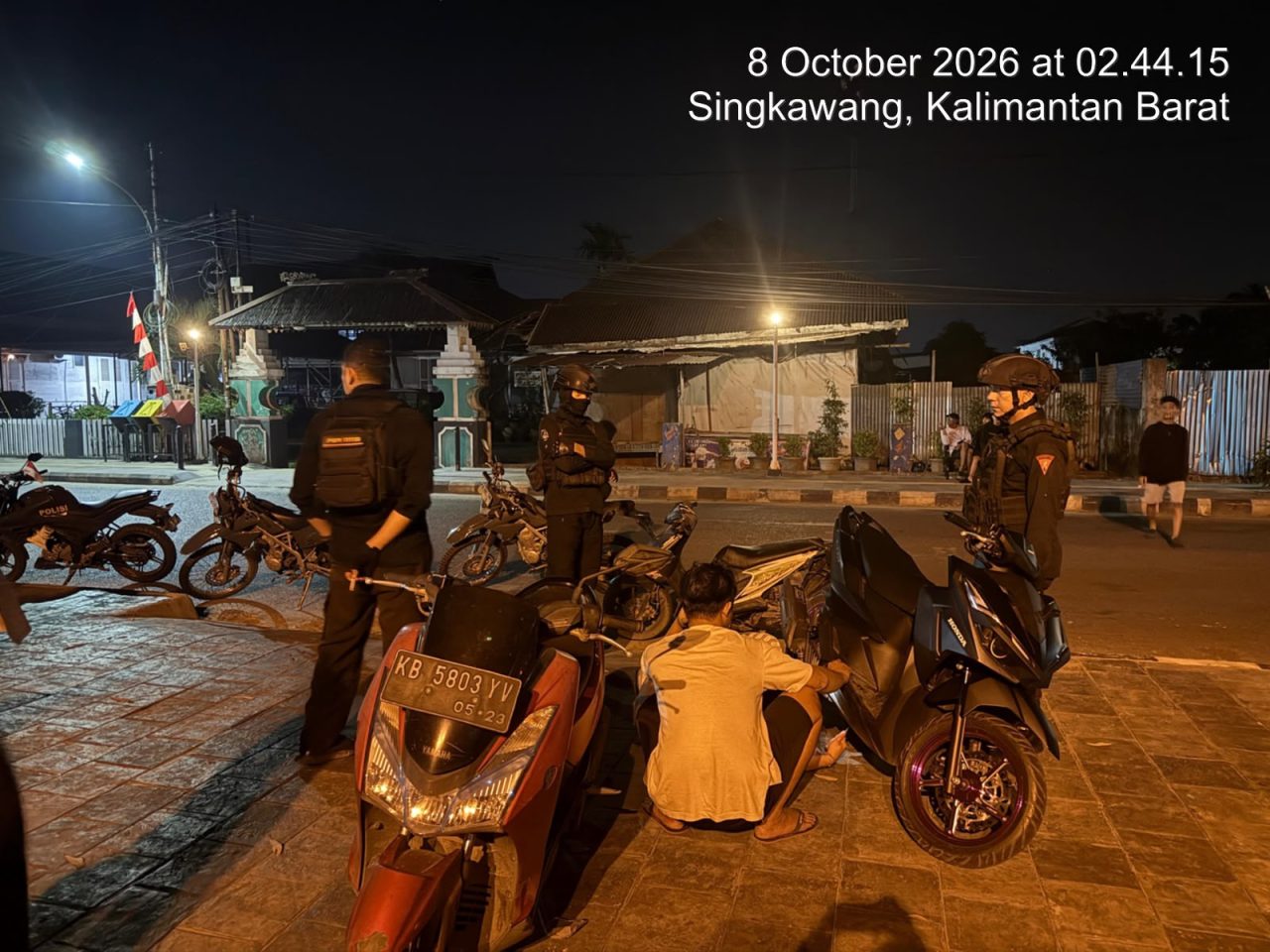 Patroli Perintis Presisi Hadir Jaga Keamanan Warga Singkawang hingga Dini Hari