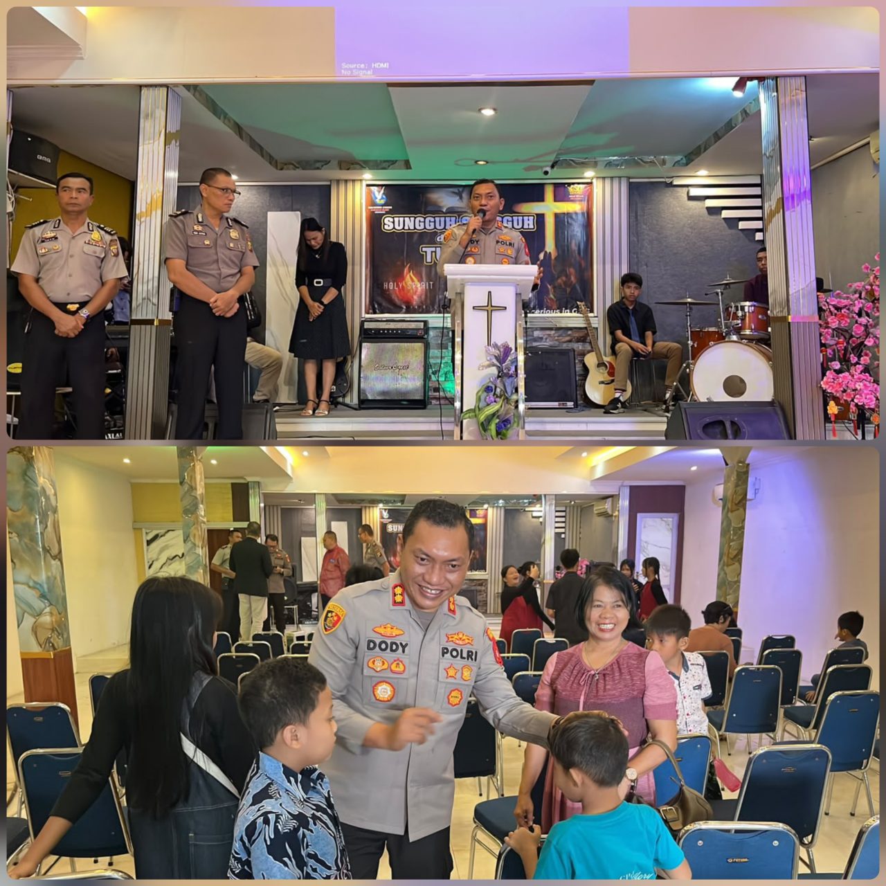 Minggu Kasih, Kapolres Singkawang Pererat Silaturahmi dan Ajak Jemaat Cegah Perundungan