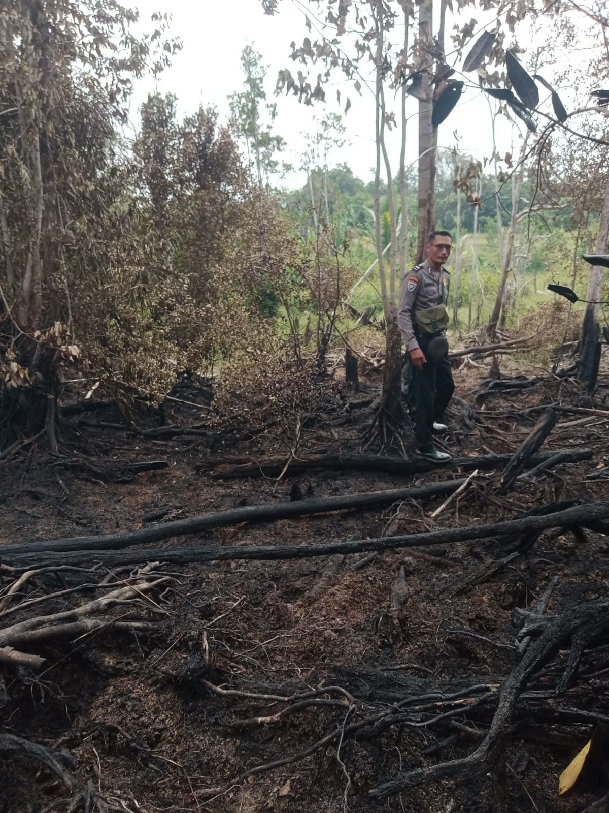 Polsek Singkawang Timur Pantau Lahan Rawan Karhutla, Jaga Lingkungan Tetap Aman dan Bebas Asap